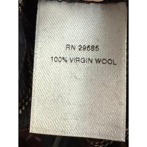 PENDLETON Virgin Wool Classic Plaid Preppy Tartan Topper Top Blouse Waist-Tie S - Picture 4 of 5